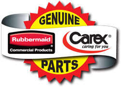 Genuine Rubbermaid and Carex Parts Logo