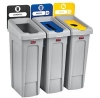 Slim Jim Recycling Station 3 Stream Landfill/Paper/BottlesCans