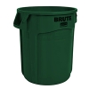 10 GALLON BRUTE® VENTED CONTAINER WITHOUT LID - DARK GREEN