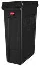EXECUTIVE 23 GALLON SLIM JIM® WITH VENTING CHANNELS - BLACK