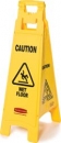 FLOOR SIGN WITH “CAUTION WET FLOOR”  IMPRINT - 4-SIDED