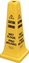 SAFETY CONE 25 3/4 INCH  (65.4 CM) WITH MULTI-LINGUAL “CAUTION - WET FLOOR”  IMPRINT