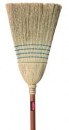 CORN BROOM - WAREHOUSE - 1 1/8 INCH  DIA (2.9 CM) STAINED/LACQUERED HANDLE