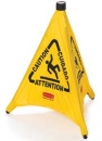 POP-UP SAFETY CONE - 30 INCH  (76.2 CM) WITH MULTI-LINGUAL “CAUTION”  IMPRINT AND WET FLOOR SYMBOL