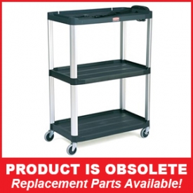 AUDIO-VISUAL CART - OPEN CART WITH 3 SHELVES - 4 INCH  DIA (10.2 CM) CASTERS