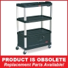 AUDIO-VISUAL CART - 4 SHELVES WITH CABINET - 4 INCH  DIA (10.2 CM) CASTERS