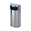 EXECUTIVE METALIC STEEL HALF ROUND SIDE OPEN CONTAINER - STAINLESS