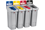 Rubbermaid Version C Slim Jim Recycling Station and Brute Custom Labels