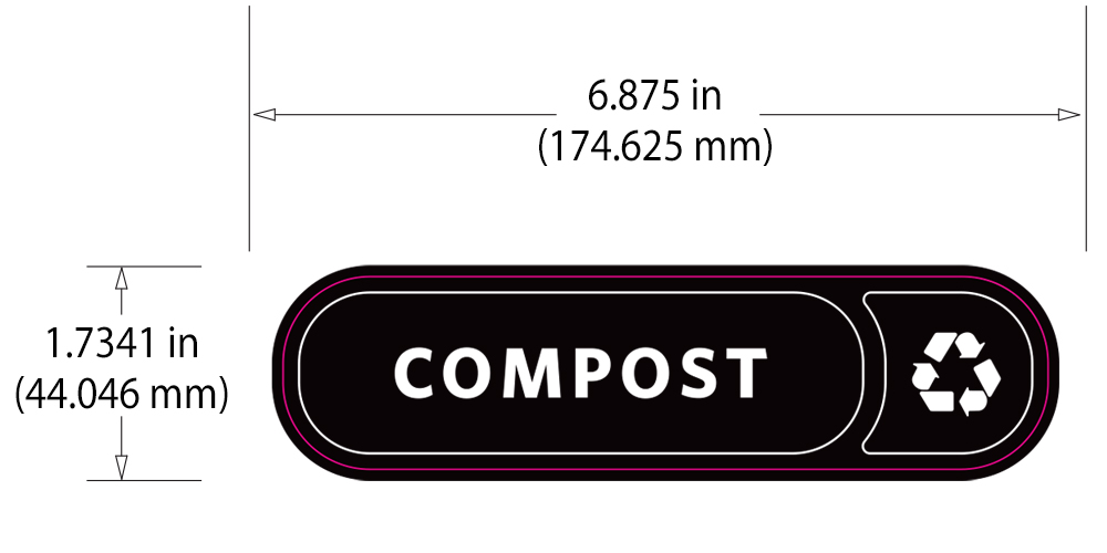 Rubbermaid Version C Short Decorative Labels