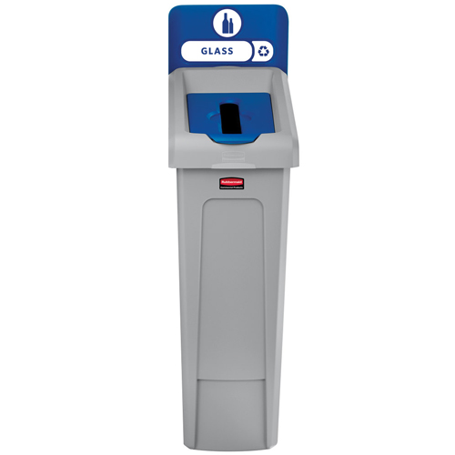 Rubbermaid Version C Slim Jim Recycling Station and Brute Custom Labels