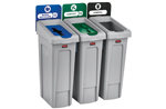Rubbermaid Version C Slim Jim Recycling Station and Brute Custom Labels