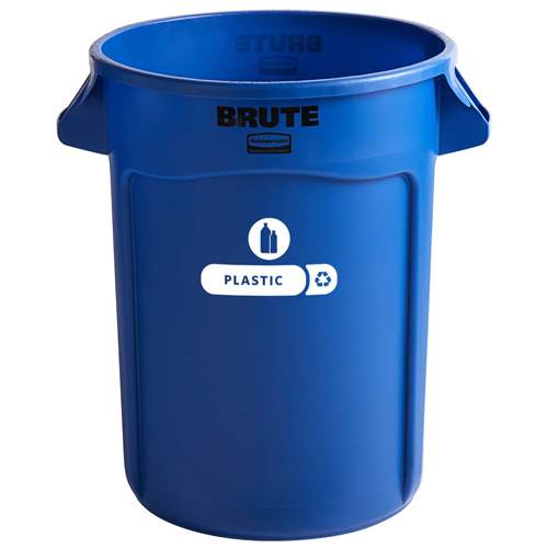 Rubbermaid Version C Slim Jim Recycling Station and Brute Custom Labels