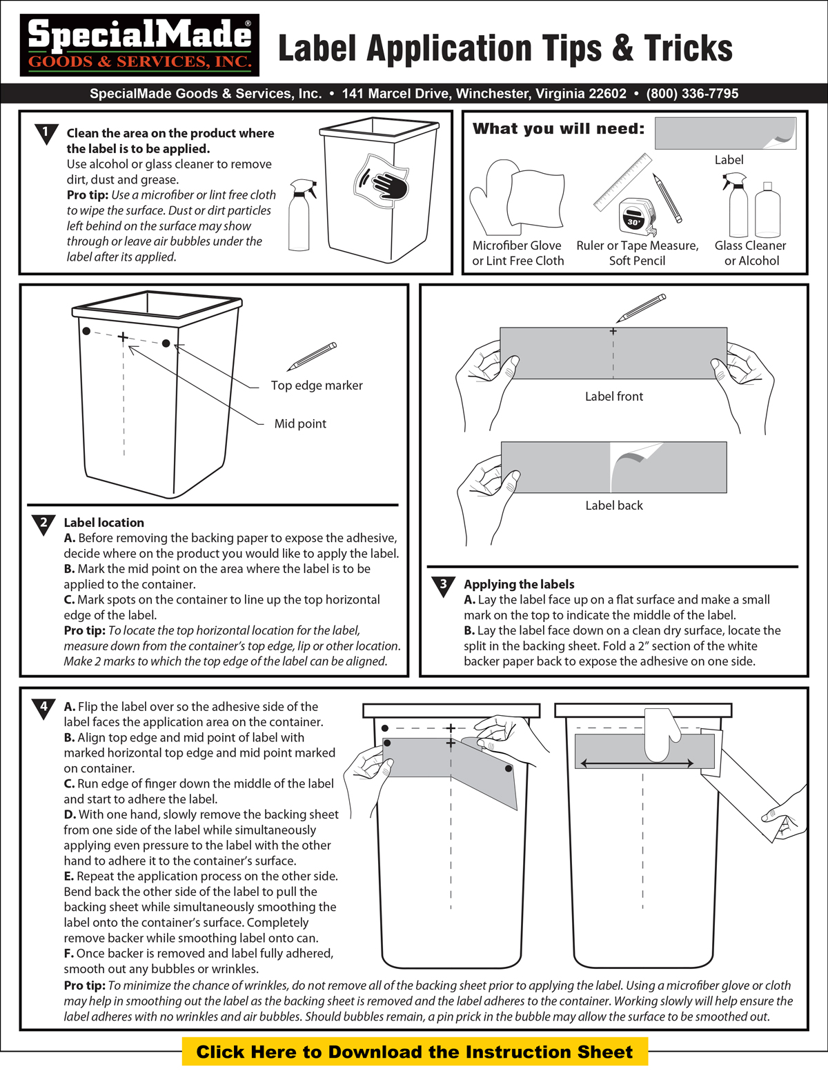 Rubbermaid Custom Labels Application Tips & Tricks