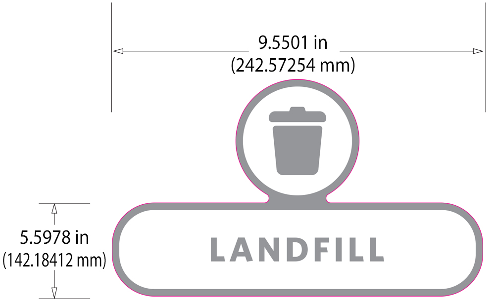 Rubbermaid Version C Slim Jim Recycling Station and Brute Custom Labels