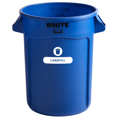 Rubbermaid Version C Slim Jim Recycling Station and Brute Custom Labels