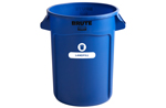 Rubbermaid Version C Slim Jim Recycling Station and Brute Custom Labels