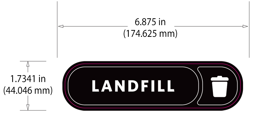 Rubbermaid Version C Short Decorative Labels