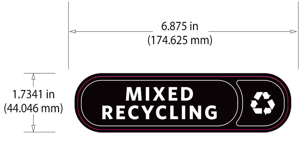 Rubbermaid Version C Short Decorative Labels
