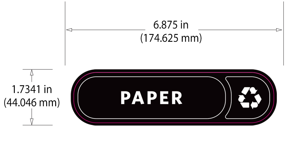 Rubbermaid Version C Short Decorative Labels