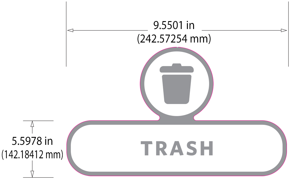 Rubbermaid Version C Slim Jim Recycling Station and Brute Custom Labels