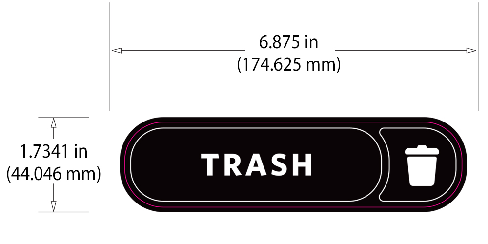 Rubbermaid Version C Short Decorative Labels