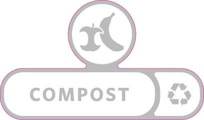 Rubbermaid Version C Slim Jim Recycling Station and Brute Custom Labels