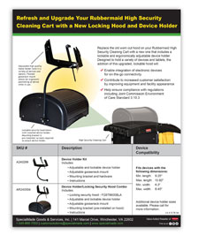 Device Holder Solution Available for Your Rubbermaid High Security Cleaning Cart!