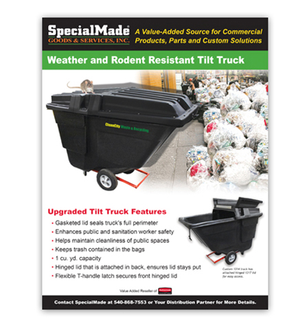 Weather and Rodent Resistant Tilt Truck - Rubbermaid