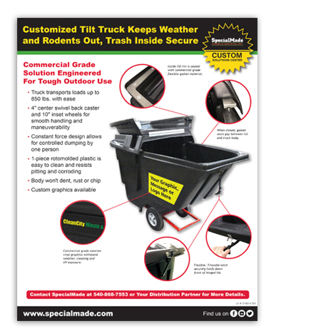 Weather and Rodent Resistant Tilt Truck - Rubbermaid