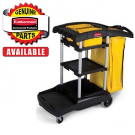 JANITORIAL CLEANING CART HIGH CAPACITY, BLACK