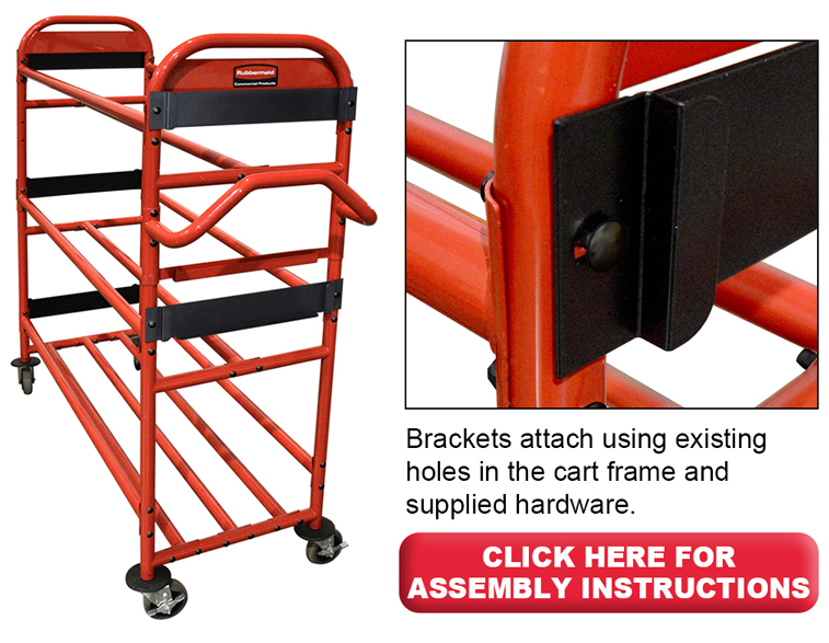 Rubbermaid Tote Picking Cart Advertising Panel Bracket Kits
