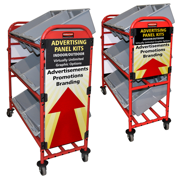 Rubbermaid Tote Picking Cart Advertising Panels
