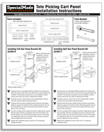 Rubbermaid Tote Picking Cart Advertising Panel Installation Instructions